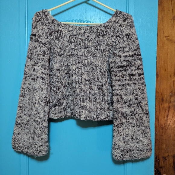 Vintage Chunky Knit Marled Wool Sweater - Picture 1 of 2